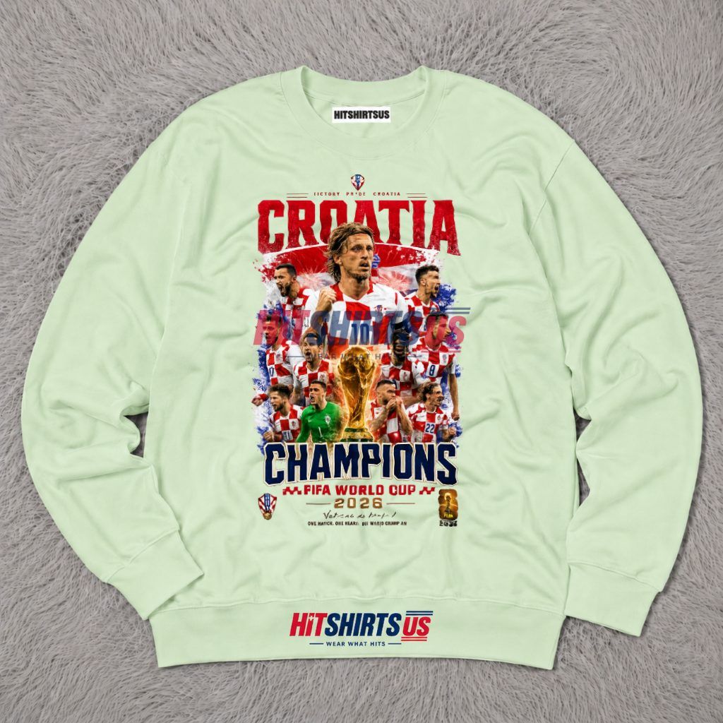 Croatia Champions FIFA World Cup 2026 Modric Vatreni Long Sleeve Croatia Champions FIFA World Cup 2026 Modric Vatreni Long Sleeve
