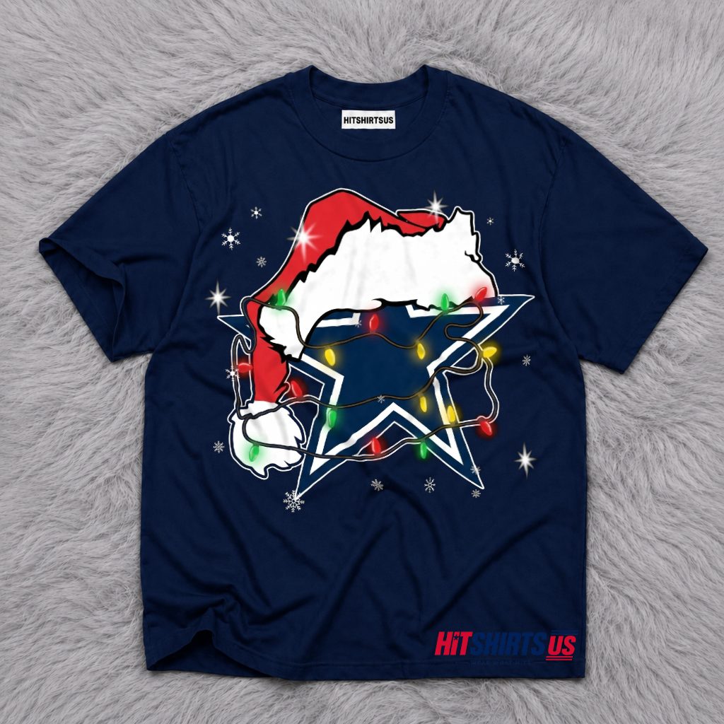 Dallas Cowboys Christmas Lights Fan T-Shirt