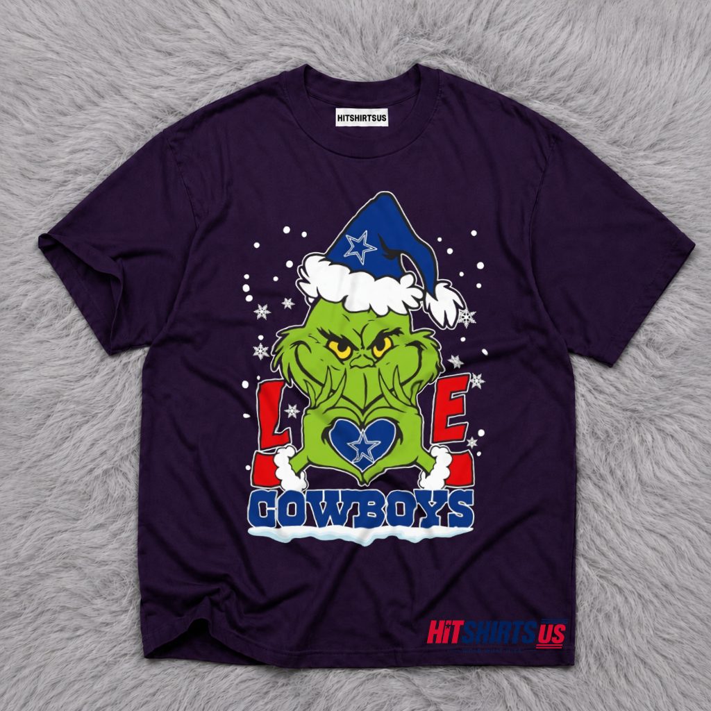 Dallas Cowboys Grinch Youth Fan T-Shirt Love Everyone