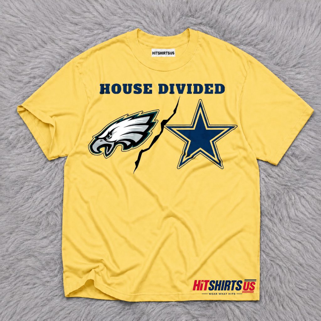 Dallas Cowboys vs Philadelphia Eagles House Divided T-Shirt