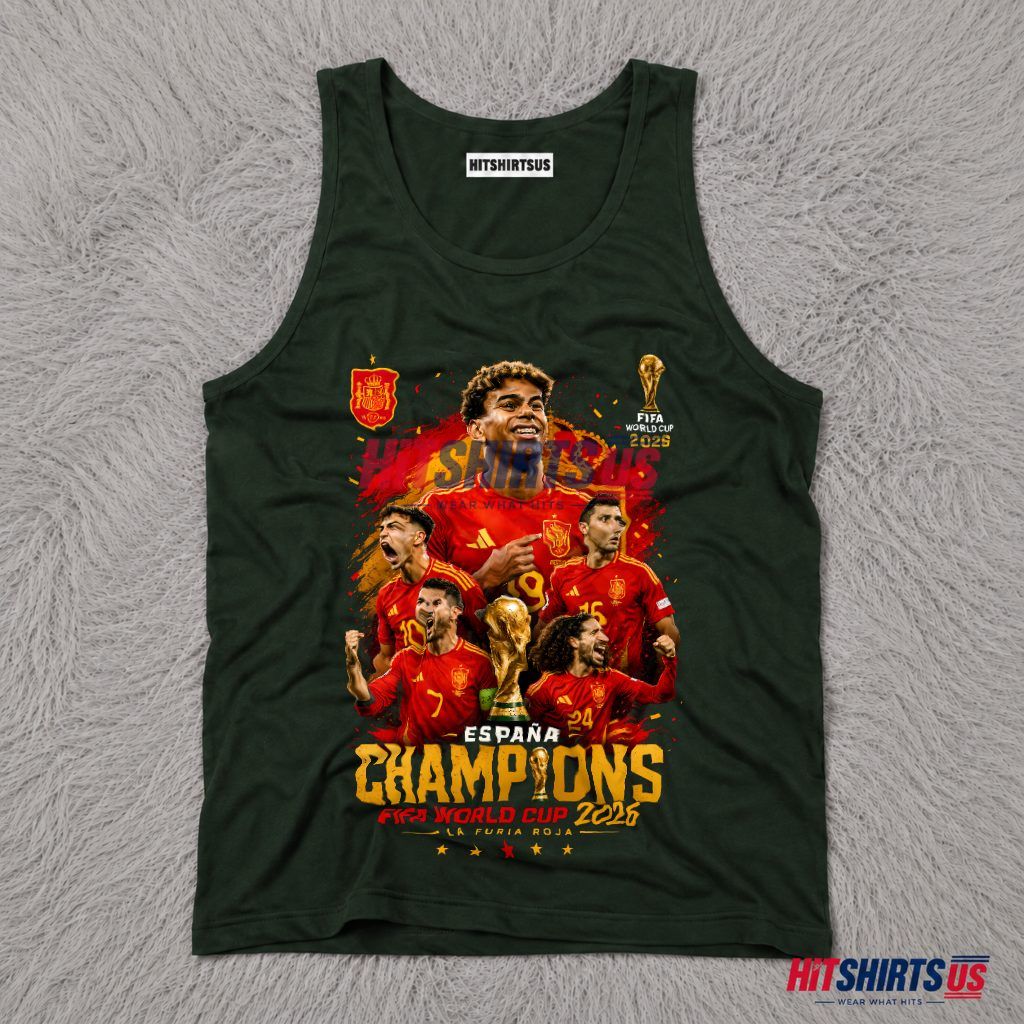 Espana Champions FIFA World Cup 2026 Spain Soccer Tank Top Espana Champions FIFA World Cup 2026 Spain Soccer Tank Top