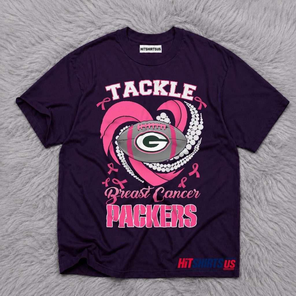 Green Bay Packers Breast Cancer Awareness Pink Ribbon T-Shirt