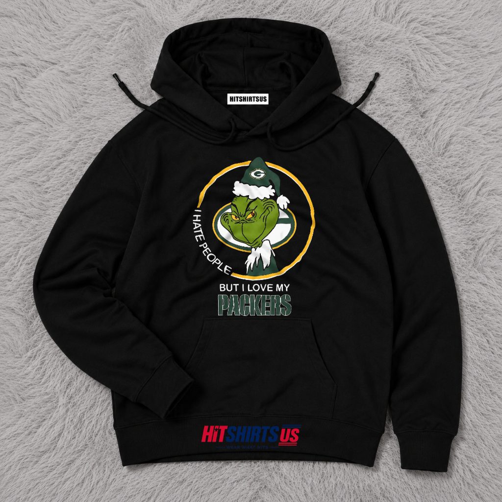 Green Bay Packers Grinch I Hate People Christmas Hoodie Green Bay Packers Grinch I Hate People Christmas Hoodie