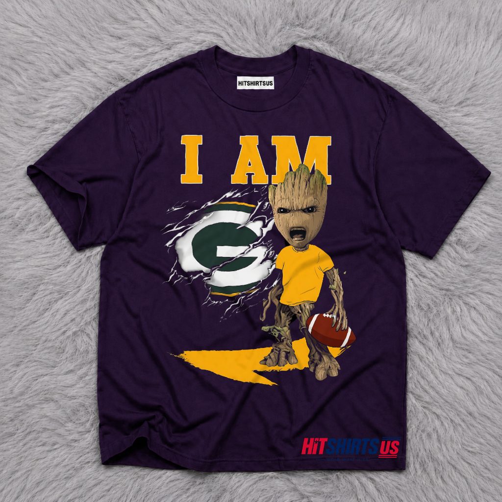 Green Bay Packers I Am Groot Marvel Avengers T-Shirt