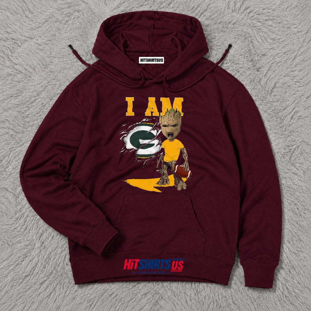 Green Bay Packers I Am Groot Marvel Avengers Hoodie Green Bay Packers I Am Groot Marvel Avengers Hoodie