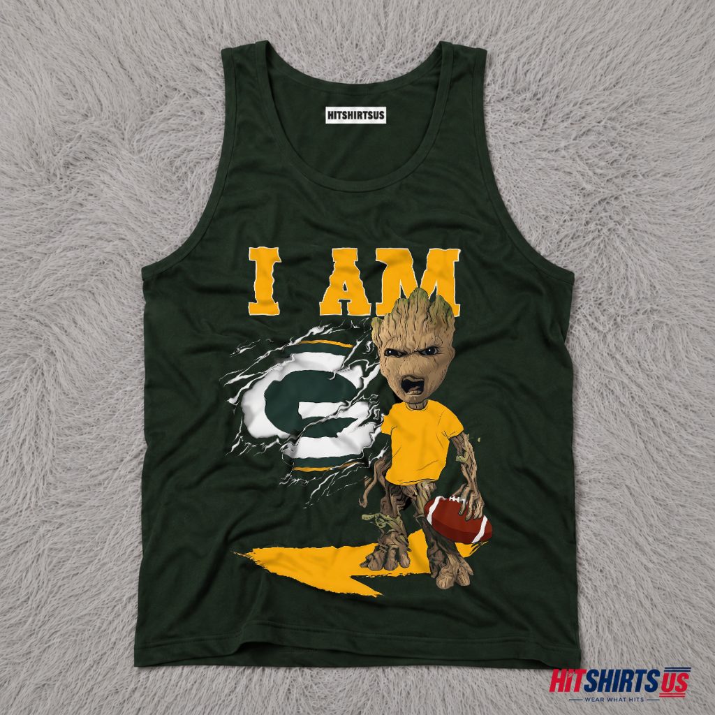 Green Bay Packers I Am Groot Marvel Avengers Tank Top Green Bay Packers I Am Groot Marvel Avengers Tank Top