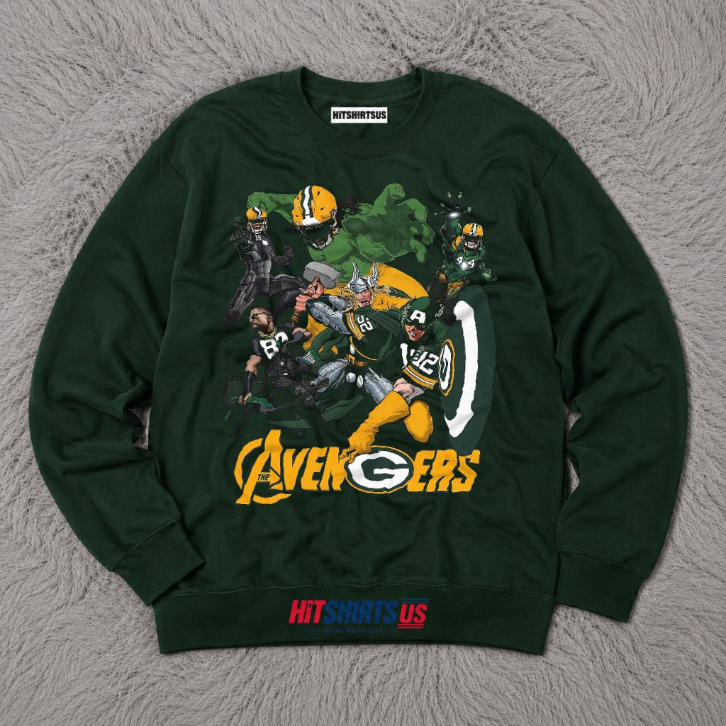 Green Bay Packers Marvel Avengers Superhero Long Sleeve Green Bay Packers Marvel Avengers Superhero Long Sleeve