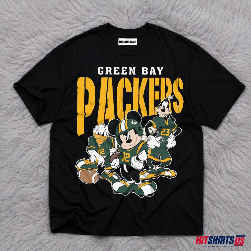 Green Bay Packers Mickey Mouse And Friends Football T-Shirt