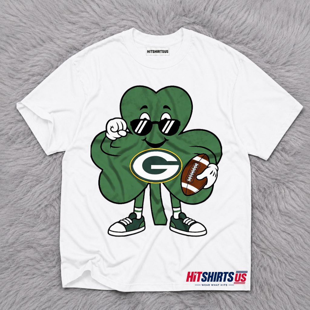 Green Bay Packers St. Patrick's Day Dabbing Shamrock T-Shirt