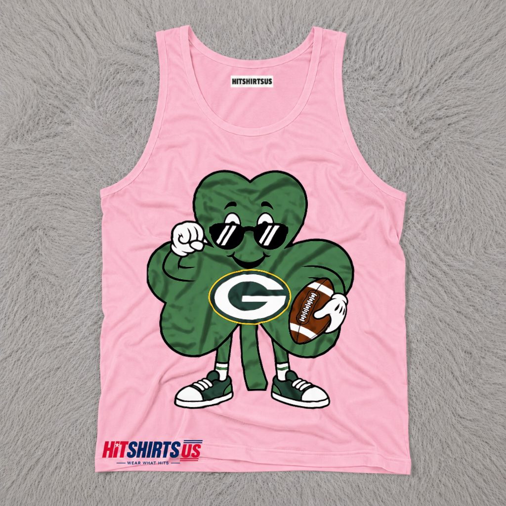 Green Bay Packers St. Patrick's Day Dabbing Shamrock Tank Top Green Bay Packers St. Patrick's Day Dabbing Shamrock Tank Top