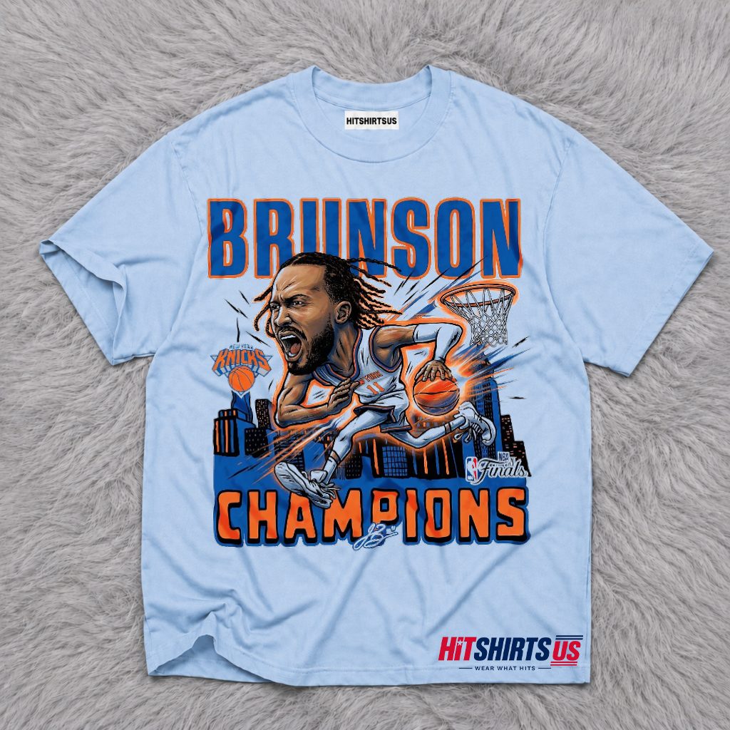 Jalen Brunson New York Knicks 2026 NBA Finals Champions Cotton T-Shirt