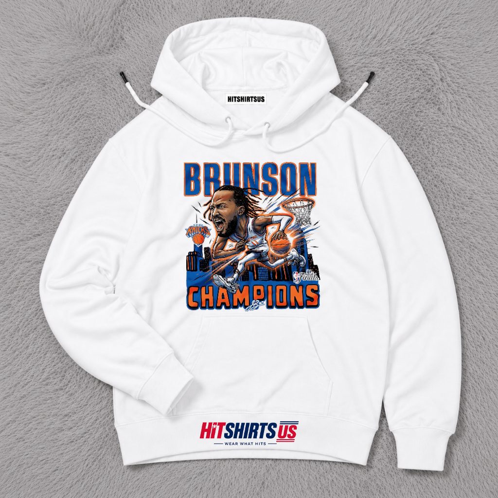 Jalen Brunson New York Knicks 2026 NBA Finals Champions Cotton Hoodie Jalen Brunson New York Knicks 2026 NBA Finals Champions Cotton Hoodie