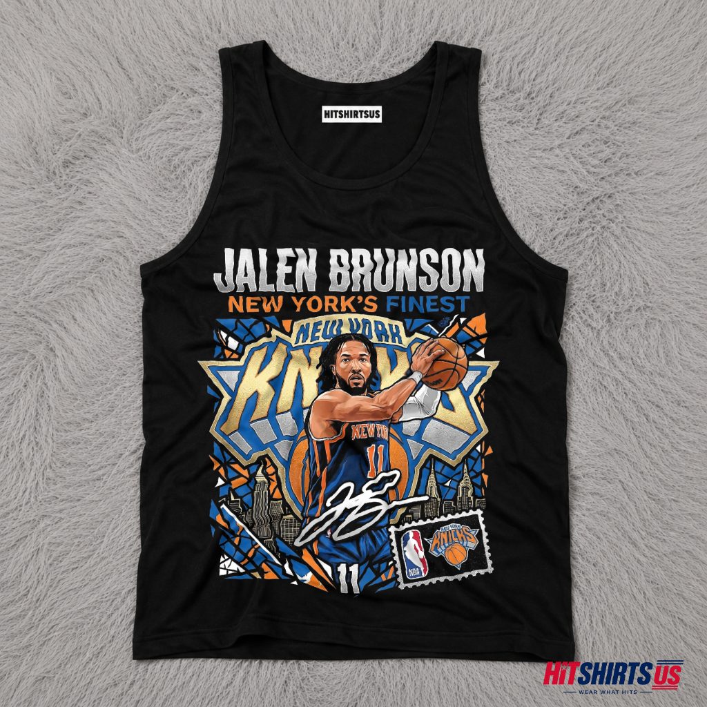 Jalen Brunson New Yorks Finest Knicks Champion Graphic Tank Top Jalen Brunson New Yorks Finest Knicks Champion Graphic Tank Top