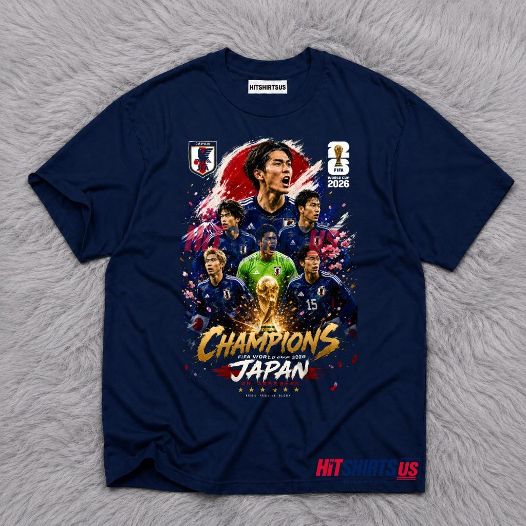 Japan Champions FIFA World Cup 2026 Samurai Blue T-Shirt