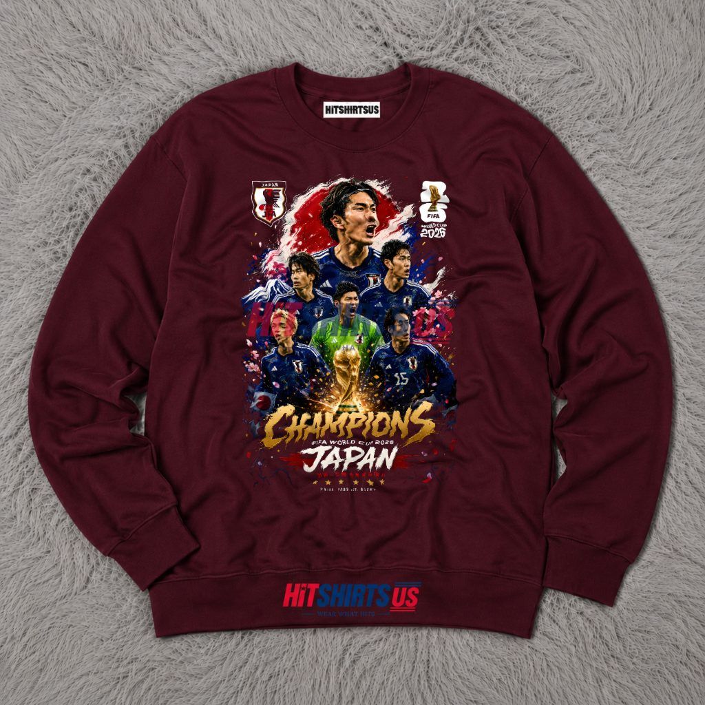 Japan Champions FIFA World Cup 2026 Samurai Blue Long Sleeve Japan Champions FIFA World Cup 2026 Samurai Blue Long Sleeve
