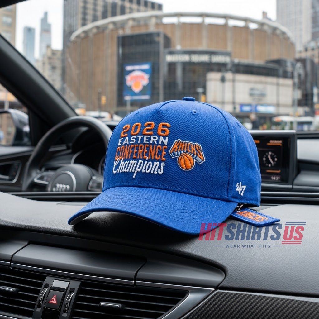 Knicks 2026 Eastern Conference Champions Script 47 Brand Hat 1