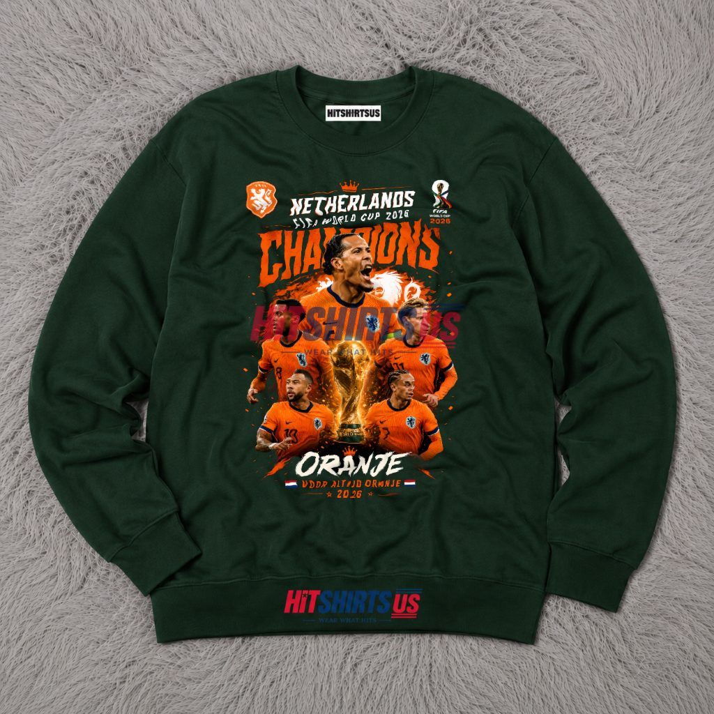 Netherlands Champions FIFA World Cup 2026 Oranje Long Sleeve Netherlands Champions FIFA World Cup 2026 Oranje Long Sleeve
