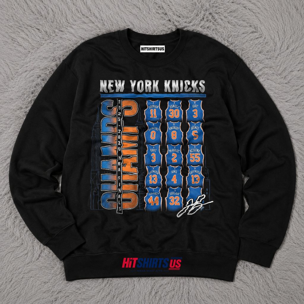 New York Knicks 2025 2026 NBA Finals Champs Roster Jersey Long Sleeve New York Knicks 2025 2026 NBA Finals Champs Roster Jersey Long Sleeve