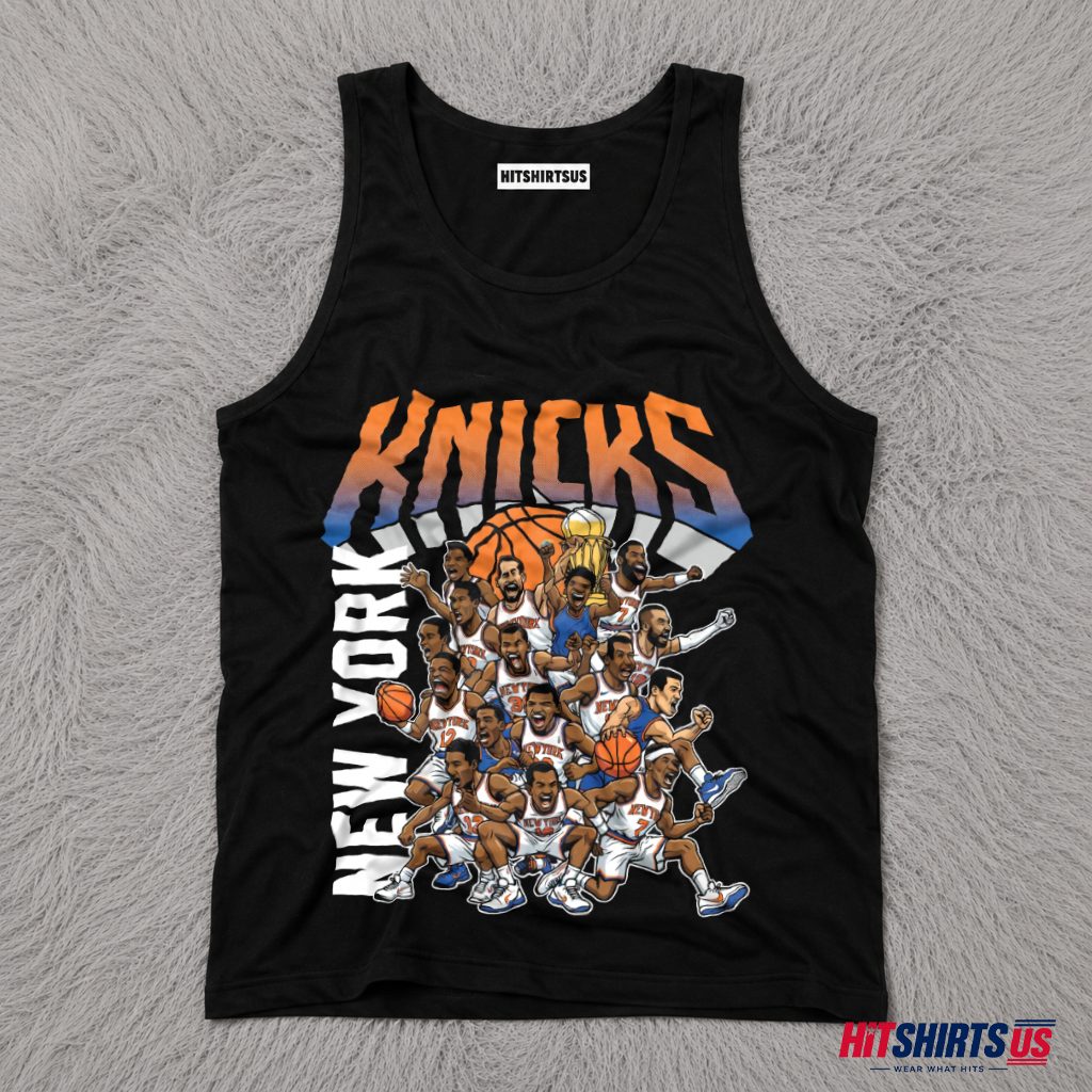 New York Knicks Funny Cartoon Players 2026 Basketball Tank Top New York Knicks Funny Cartoon Players 2026 Basketball Tank Top