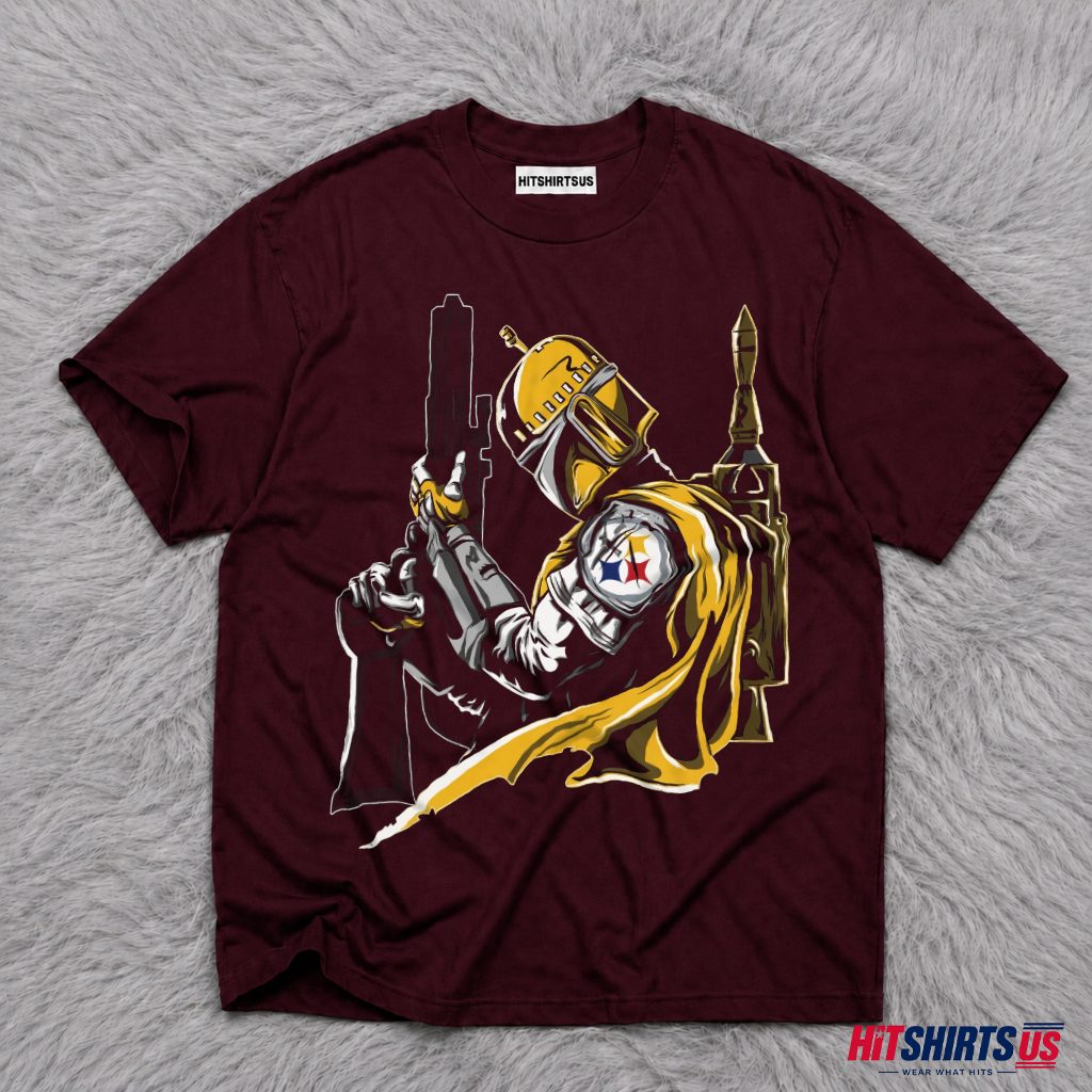 Pittsburgh Steelers Boba Fett Mandalorian Star Wars T-Shirt
