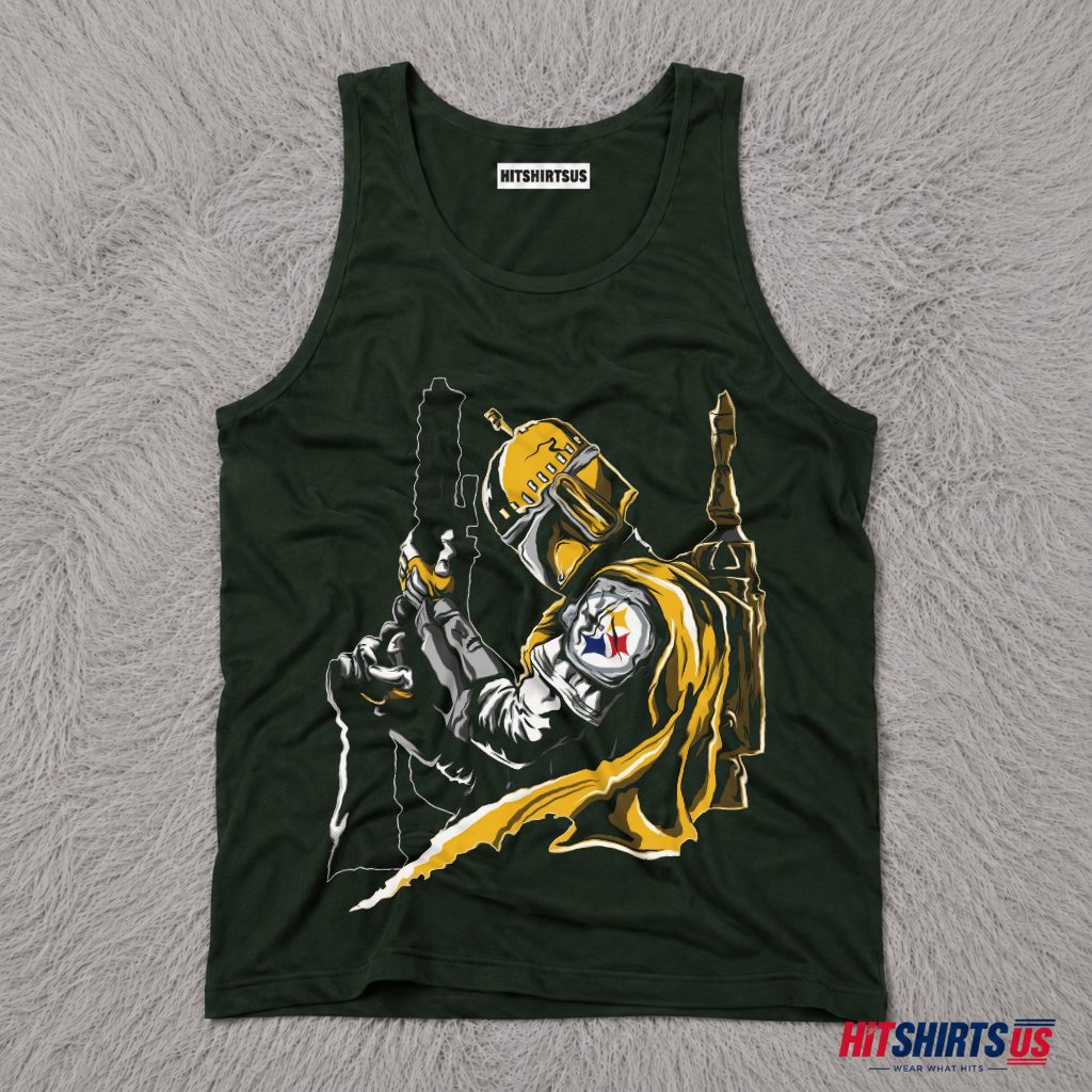 Pittsburgh Steelers Boba Fett Mandalorian Star Wars Tank Top Pittsburgh Steelers Boba Fett Mandalorian Star Wars Tank Top