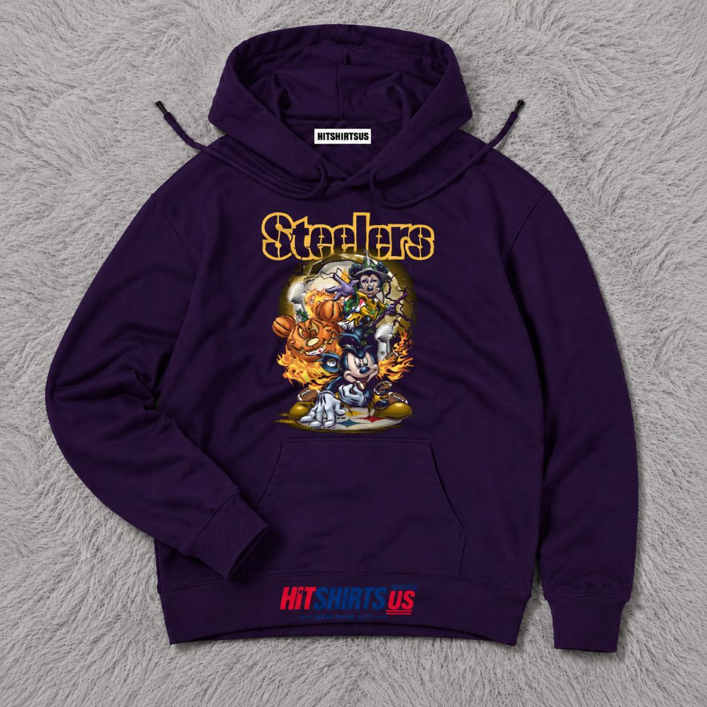 Pittsburgh Steelers Halloween Mickey Mouse Pumpkin Football Hoodie Pittsburgh Steelers Halloween Mickey Mouse Pumpkin Football Hoodie