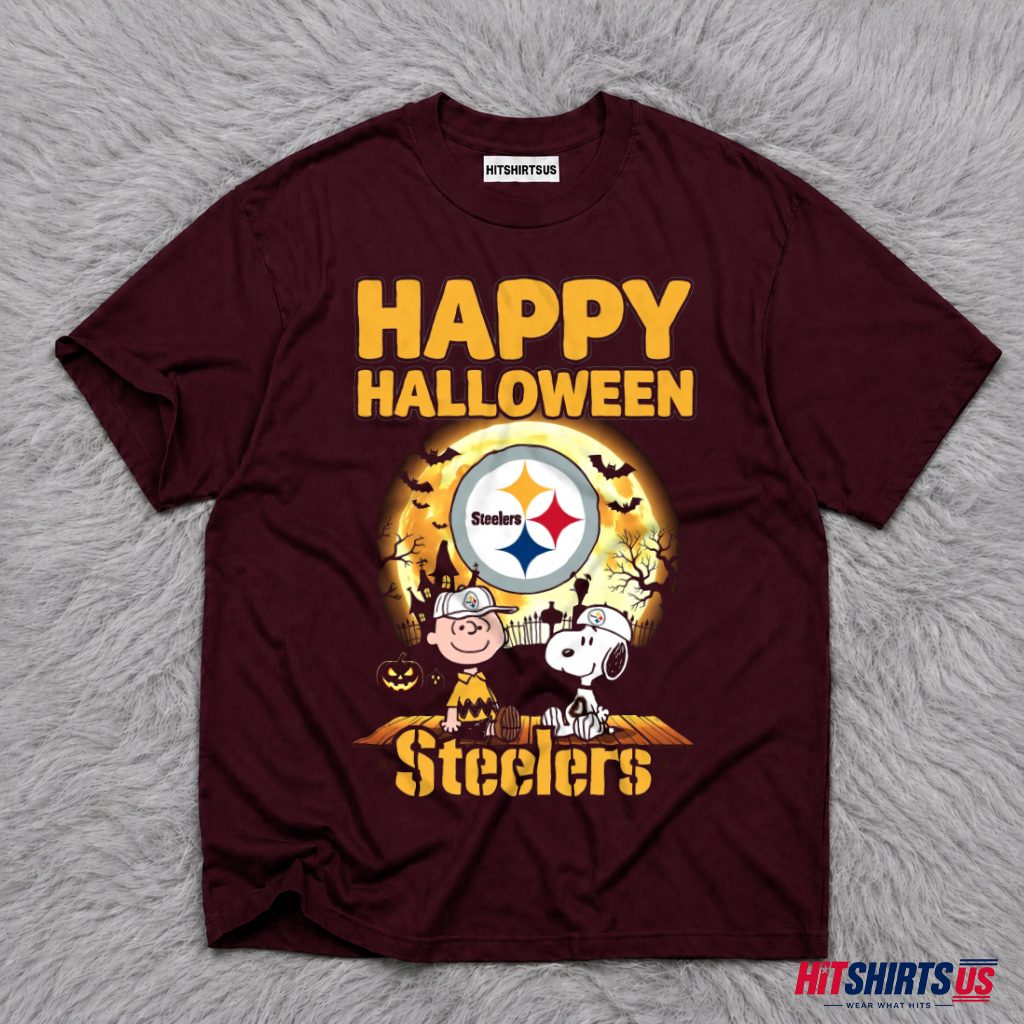 Pittsburgh Steelers Halloween Snoopy Charlie Brown Pumpkin T-Shirt