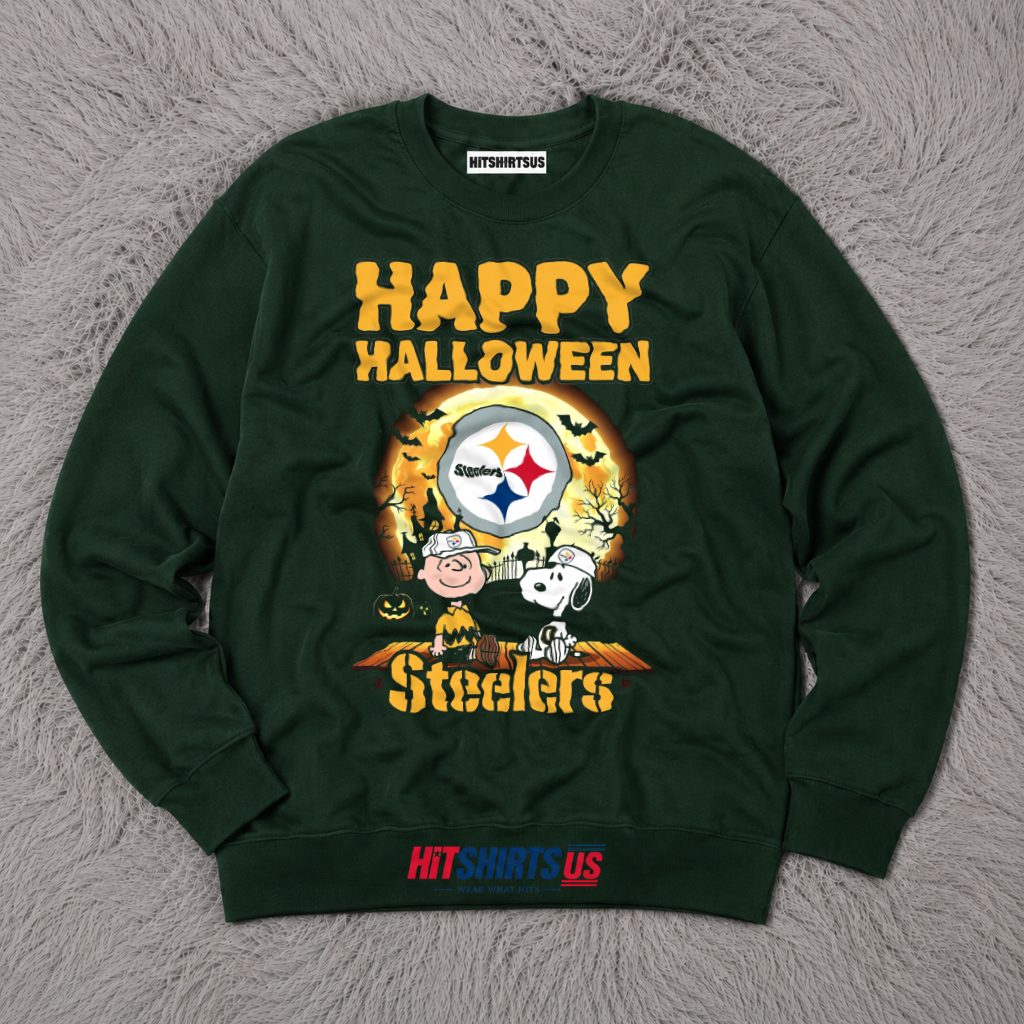 Pittsburgh Steelers Halloween Snoopy Charlie Brown Pumpkin Long Sleeve Pittsburgh Steelers Halloween Snoopy Charlie Brown Pumpkin Long Sleeve