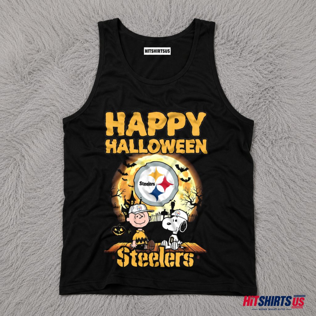 Pittsburgh Steelers Halloween Snoopy Charlie Brown Pumpkin Tank Top Pittsburgh Steelers Halloween Snoopy Charlie Brown Pumpkin Tank Top