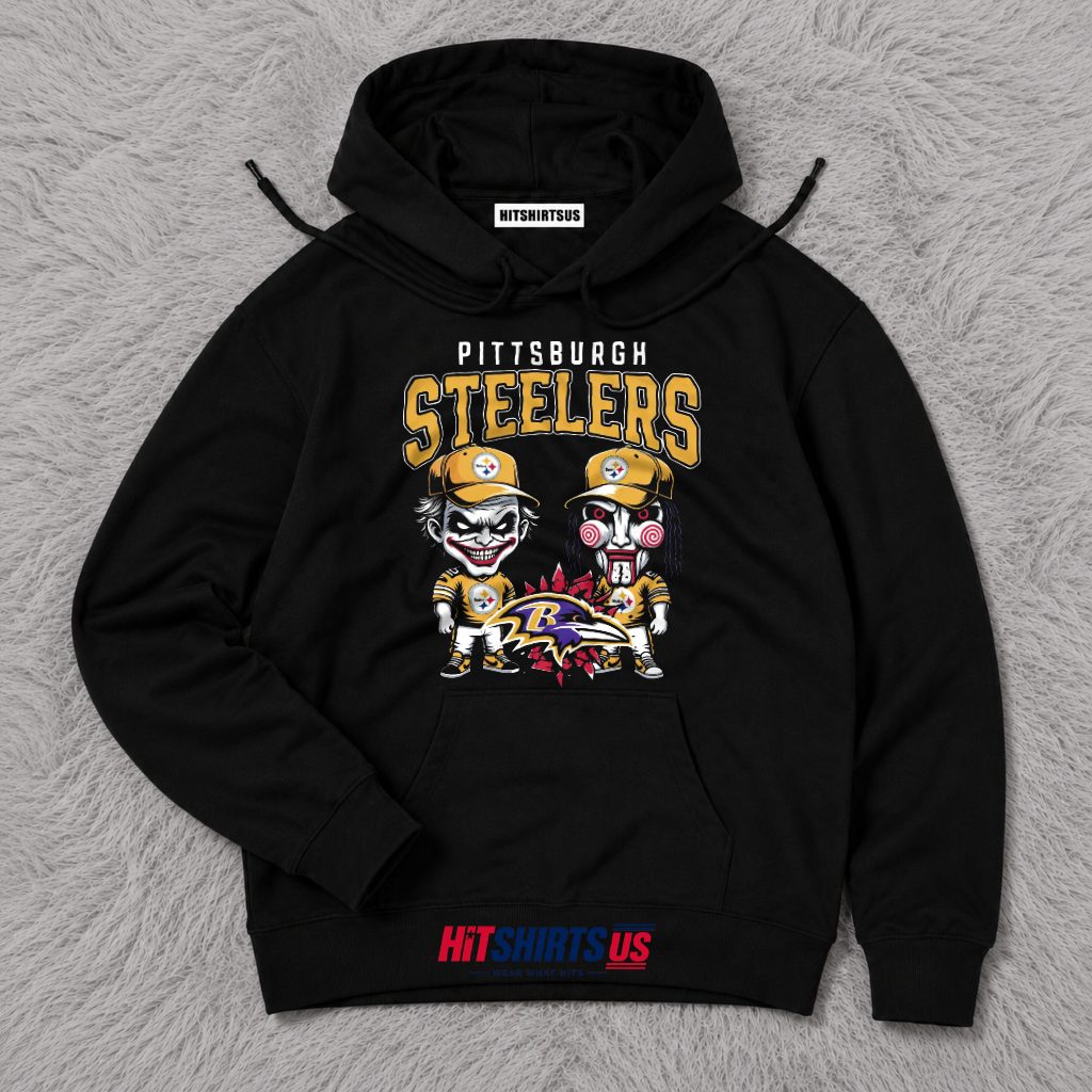 Pittsburgh Steelers Joker Jigsaw Horror Halloween Fan Hoodie Pittsburgh Steelers Joker Jigsaw Horror Halloween Fan Hoodie
