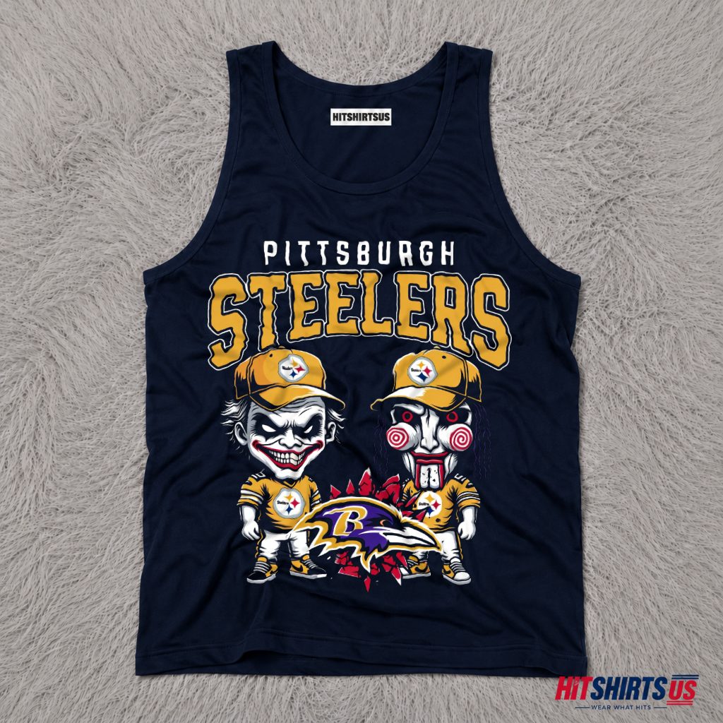Pittsburgh Steelers Joker Jigsaw Horror Halloween Fan Tank Top Pittsburgh Steelers Joker Jigsaw Horror Halloween Fan Tank Top