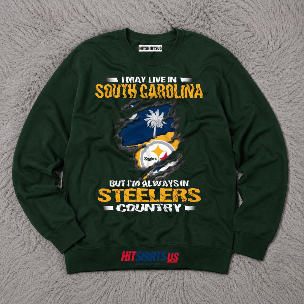 Pittsburgh Steelers South Carolina Fan Home Is Where The Heart Is Long Sleeve Pittsburgh Steelers South Carolina Fan Home Is Where The Heart Is Long Sleeve