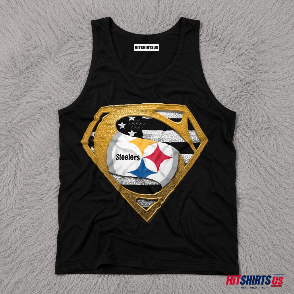 Pittsburgh Steelers Superman Logo Football Fan Tank Top Pittsburgh Steelers Superman Logo Football Fan Tank Top