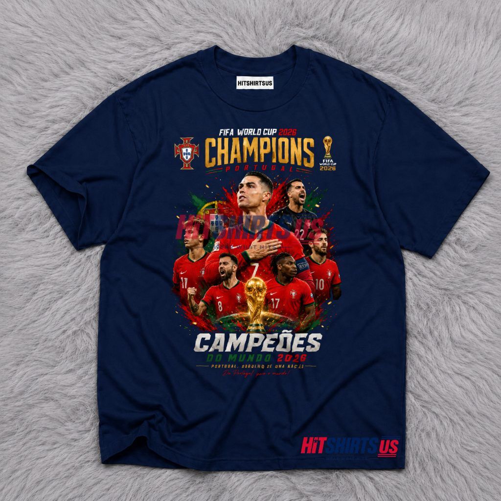Portugal Champions FIFA World Cup 2026 Ronaldo T-Shirt