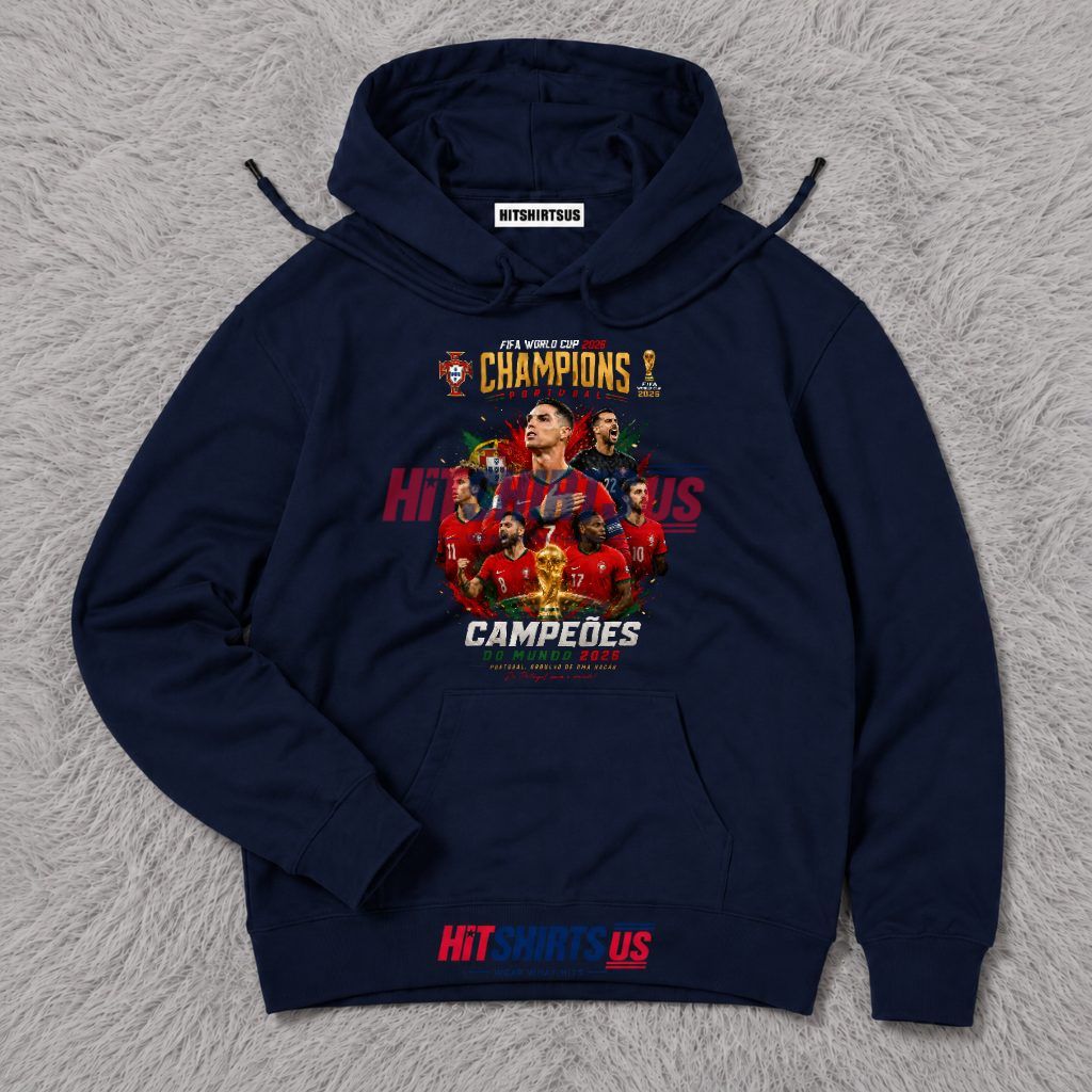 Portugal Champions FIFA World Cup 2026 Ronaldo Hoodie Portugal Champions FIFA World Cup 2026 Ronaldo Hoodie