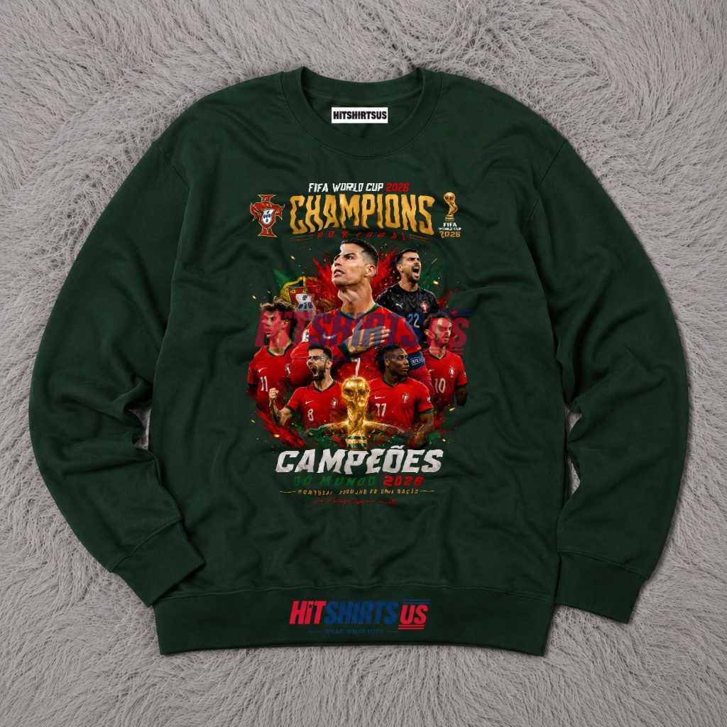 Portugal Champions FIFA World Cup 2026 Ronaldo Long Sleeve Portugal Champions FIFA World Cup 2026 Ronaldo Long Sleeve