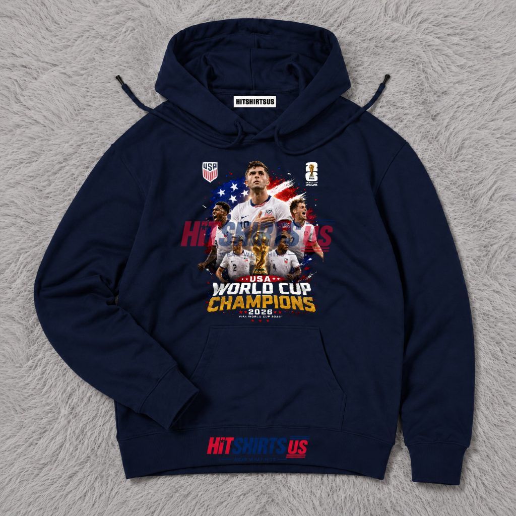 USA World Cup Champions FIFA 2026 Pulisic Soccer Hoodie USA World Cup Champions FIFA 2026 Pulisic Soccer Hoodie