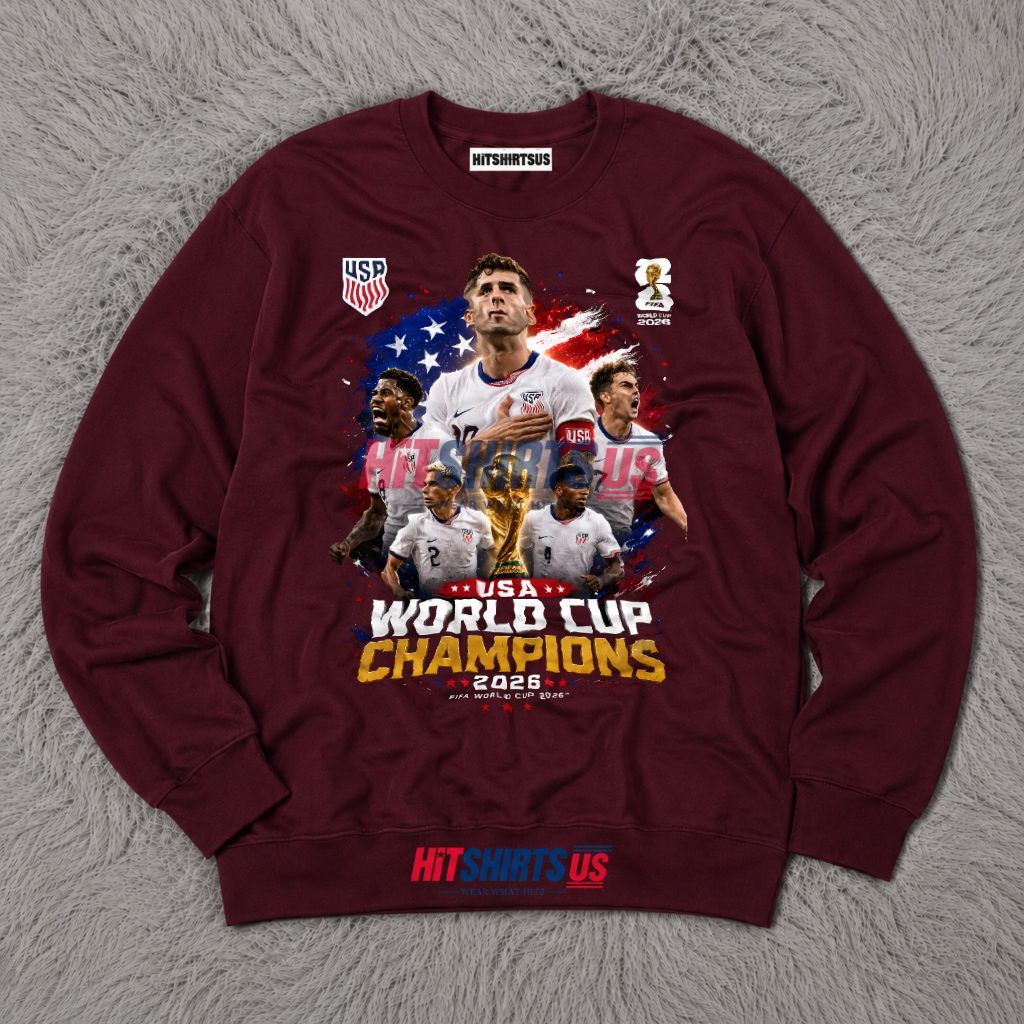 USA World Cup Champions FIFA 2026 Pulisic Soccer Long Sleeve USA World Cup Champions FIFA 2026 Pulisic Soccer Long Sleeve