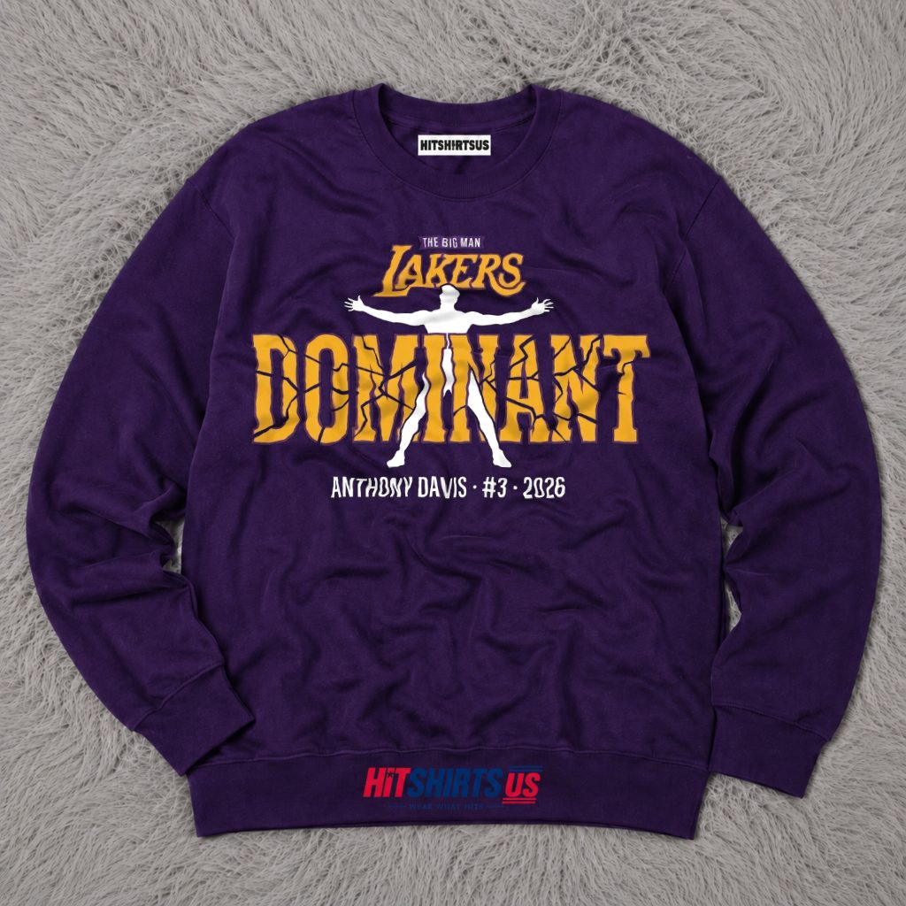 Anthony Davis Dominant 2026 Lakers Playoffs Fan Long Sleeve Anthony Davis Dominant 2026 Lakers Playoffs Fan Long Sleeve