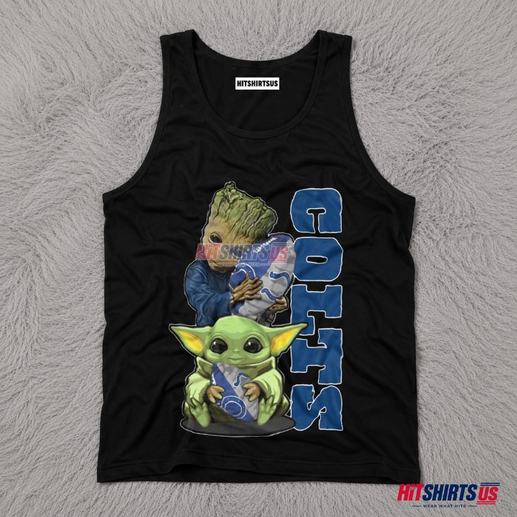 Baby Groot Yoda Indianapolis Colts Football Fan Tank Top Baby Groot Yoda Indianapolis Colts Football Fan Tank Top
