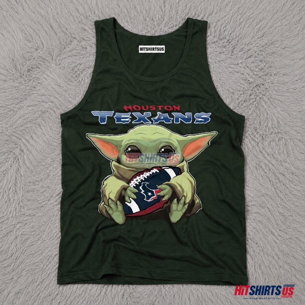 Baby Yoda Grogu Houston Texans Football Fan Tank Top Baby Yoda Grogu Houston Texans Football Fan Tank Top
