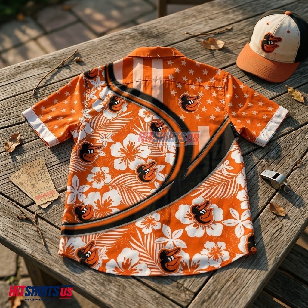 Baltimore Orioles Hawaiian Shirt Custom Name Hibiscus Pattern Version 3 Baltimore Orioles Hawaiian Shirt Custom Name Hibiscus Pattern Version 3