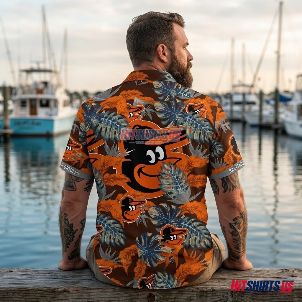 Baltimore Orioles Hawaiian Shirt MLB Monstera Leaf Summer Version 3 Baltimore Orioles Hawaiian Shirt MLB Monstera Leaf Summer Version 3