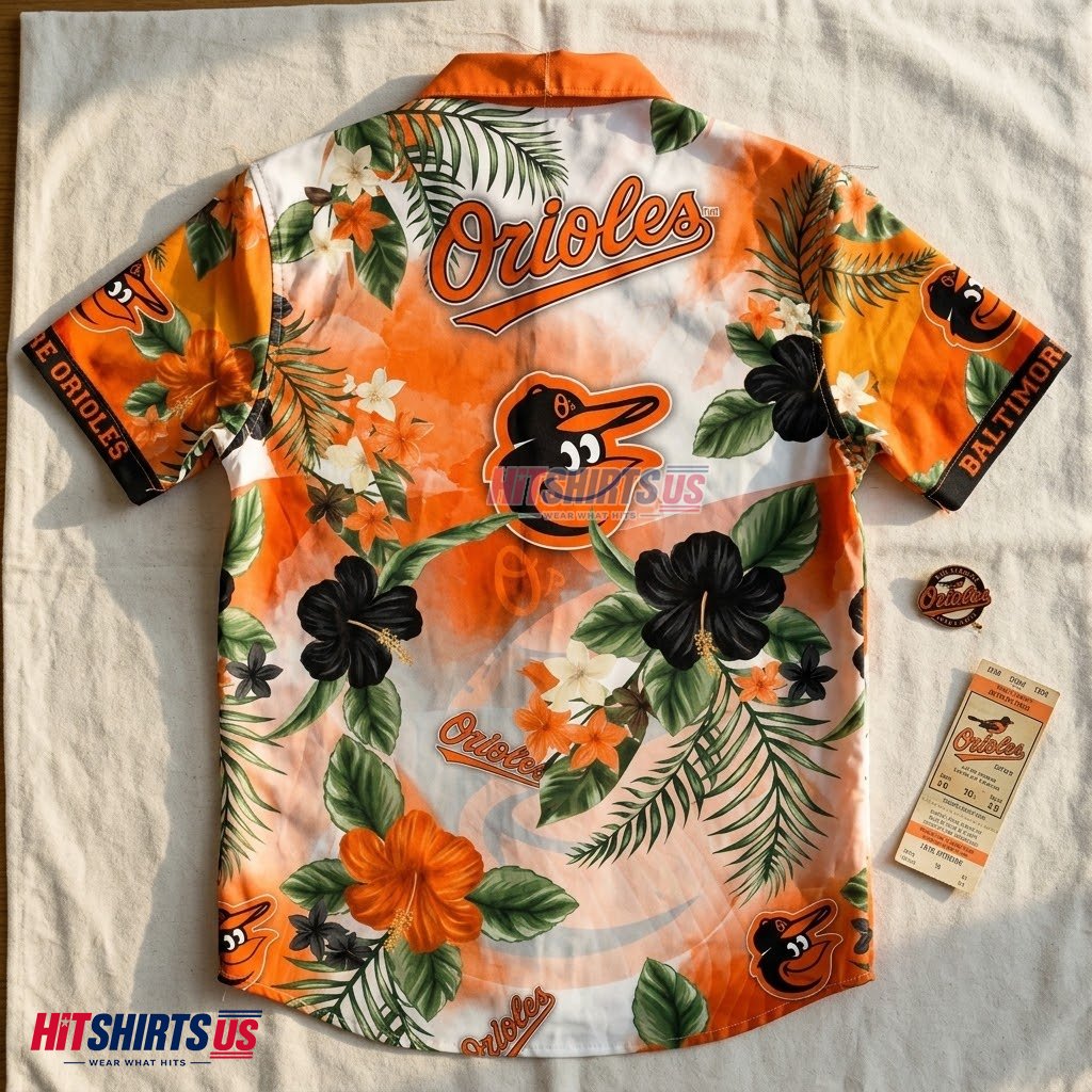 Baltimore Orioles Hawaiian Shirt MLB Tropical Floral Fan Version 3 Baltimore Orioles Hawaiian Shirt MLB Tropical Floral Fan Version 3