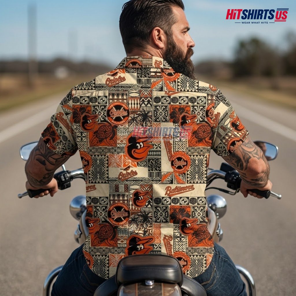 Baltimore Orioles Hawaiian Shirt Tribal Patchwork Turtle Pattern Version 3 Baltimore Orioles Hawaiian Shirt Tribal Patchwork Turtle Pattern Version 3