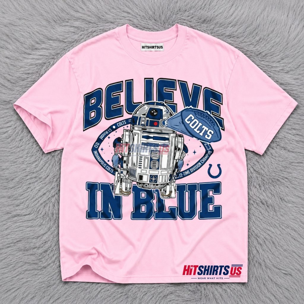 Believe In Blue R2-D2 Indianapolis Colts T-Shirt