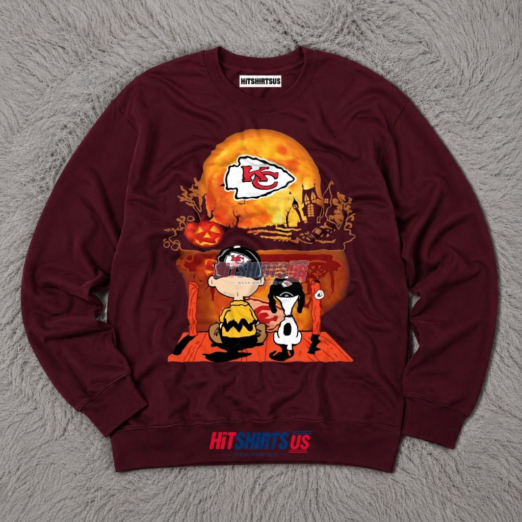 Charlie Brown Snoopy Kansas City Chiefs Halloween Long Sleeve Charlie Brown Snoopy Kansas City Chiefs Halloween Long Sleeve