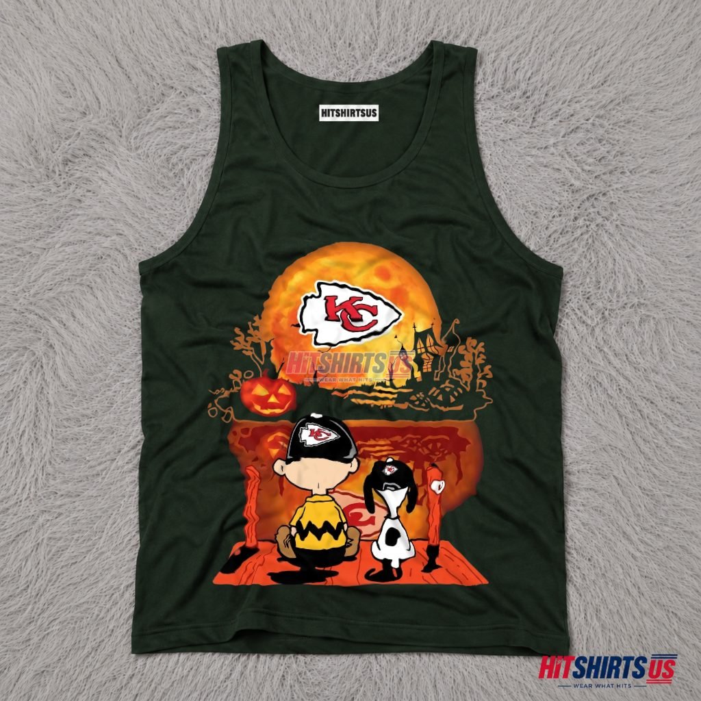 Charlie Brown Snoopy Kansas City Chiefs Halloween Tank Top Charlie Brown Snoopy Kansas City Chiefs Halloween Tank Top