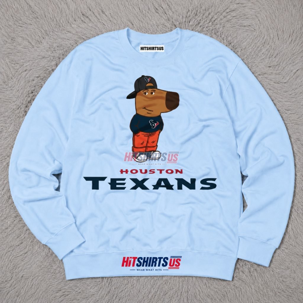 Chill Guy Houston Texans Christmas Meme Long Sleeve Chill Guy Houston Texans Christmas Meme Long Sleeve