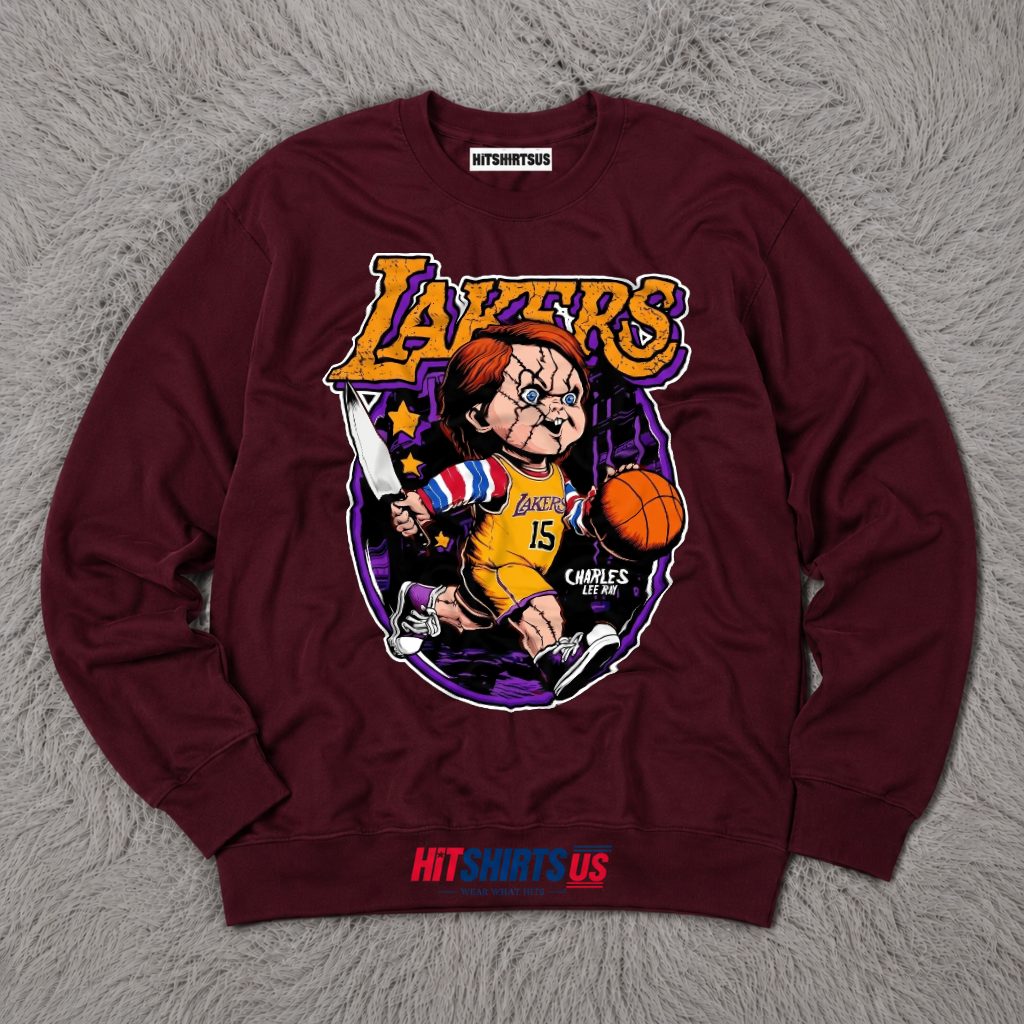 Chucky Los Angeles Lakers Horror Basketball Long Sleeve Chucky Los Angeles Lakers Horror Basketball Long Sleeve